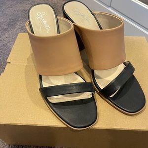 Splendid - Two toned mule heeled sandal